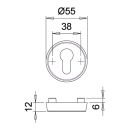 EDI Dieckmann Schutzrosetten 6633, rund, PZ, 12mm,...