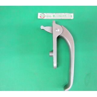 FENSTERGRIFF silber, länge zunge27mm,bohrzapfen12mm,rosetten länge 104mm,Lochabstand 45mm Fach06R01/2