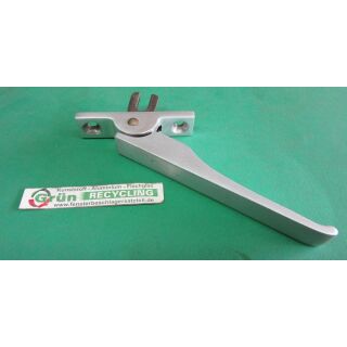 FENSTERGRIFF silber, länge zunge 27 mm,rosetten länge 79 mm,Lochabstand 62 mm Fach06R01/13