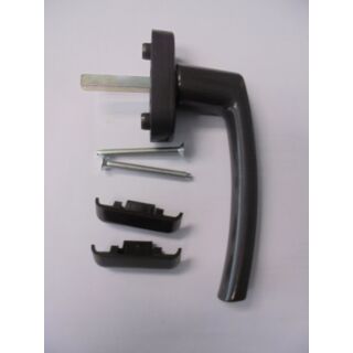 Set Alu Fenstergriff f braun inkl.Schrauben und 2 Wasserkappen FachPodest