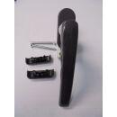 Set Alu Fenstergriff f braun inkl.Schrauben und 2 Wasserkappen FachPodest