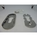Schutzrosette Schieberosette Edelstahl oval PZ 6mm stark inkl.Schrauben 74 x 34 x 6mm Fach4368