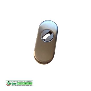 Schieberosette  oval mit Ziehschutz 74,5 x 33mm - Stärke 14,5mm  SchrankP381/2