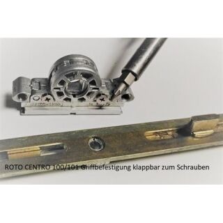 Getriebeschnecke Roto Centro 100/101 Griffbefestigung klappbar zum Schrauben  001002022003006
